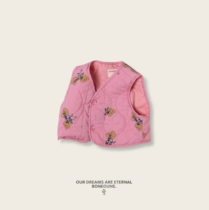 Boneoune - Korean Children Fashion - #childofig - Bright Quilted Crop Vest - 11
