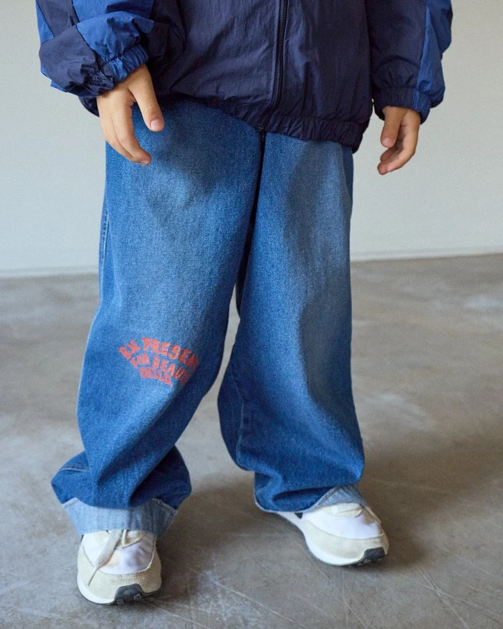 Boneoune - Korean Children Fashion - #childofig - Roll-up Denim Pants - 7
