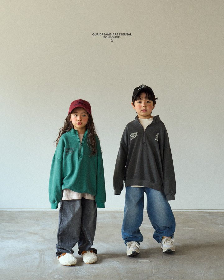 Boneoune - Korean Children Fashion - #childofig - Rucker Half Zip-up - 7