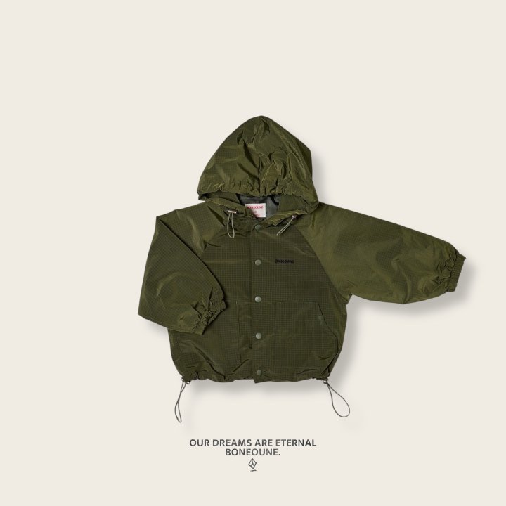 Boneoune - Korean Children Fashion - #childofig - Ribbed Hooded Windbreaker (Junior) - 5