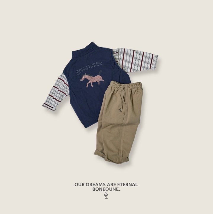 Boneoune - Korean Children Fashion - #childofig - Horse Piping Vest - 12