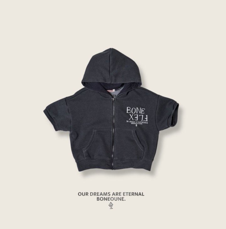 Boneoune - Korean Children Fashion - #childofig - Flex Hoodie Zip-up - 3