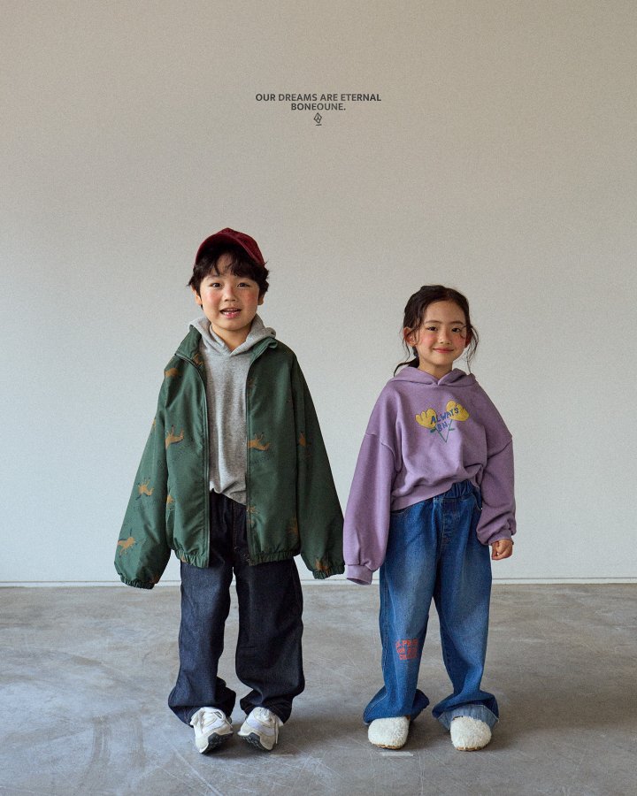 Boneoune - Korean Children Fashion - #prettylittlegirls - Layered Hoodie - 4