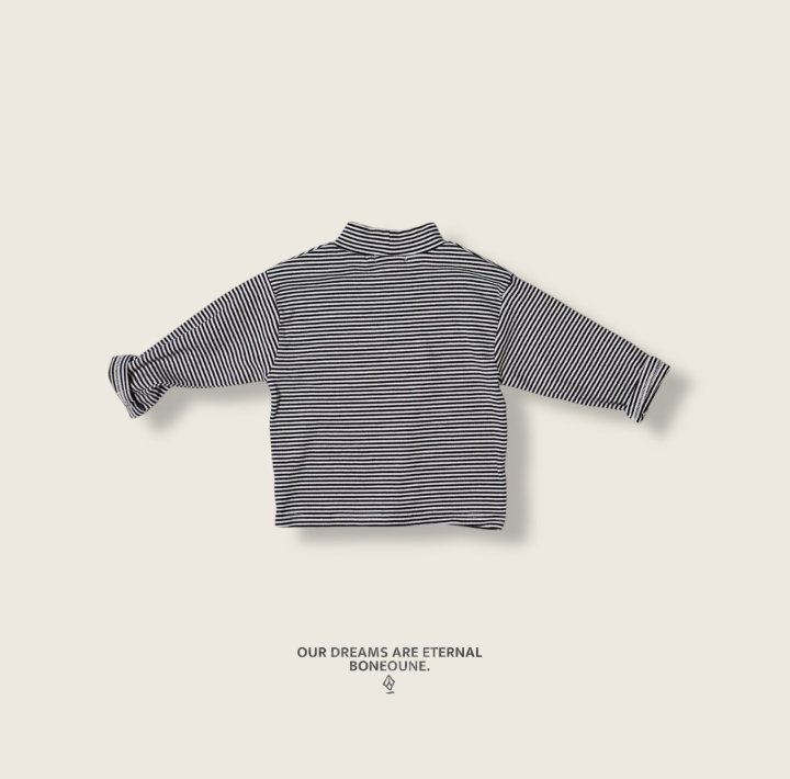 Boneoune - Korean Children Fashion - #childofig - Stripe Turtleneck Tee - 11