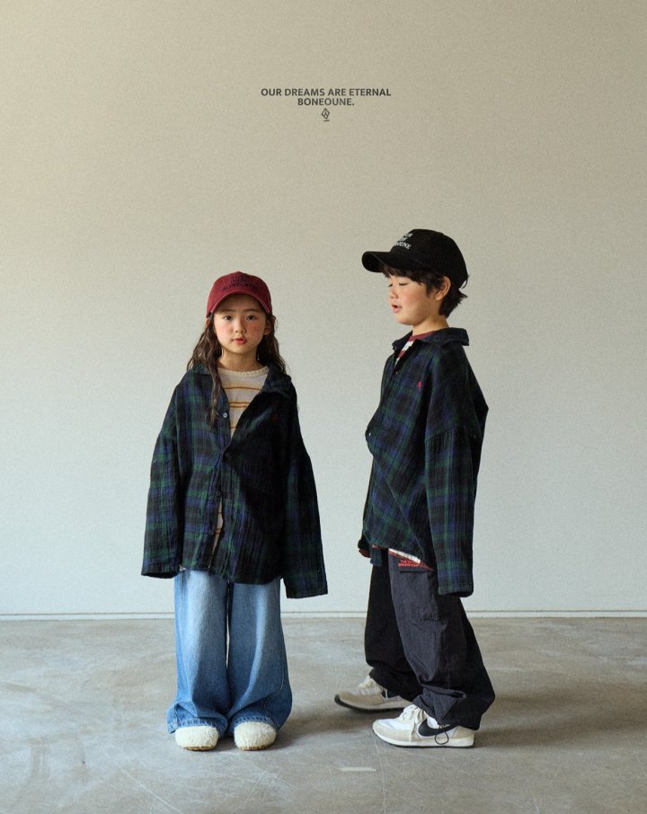 Boneoune - Korean Children Fashion - #childofig - BOBO Wide Denim Pants - 11