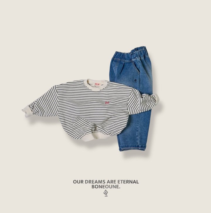 Boneoune - Korean Children Fashion - #childofig - Monoline Sweatshirt - 9