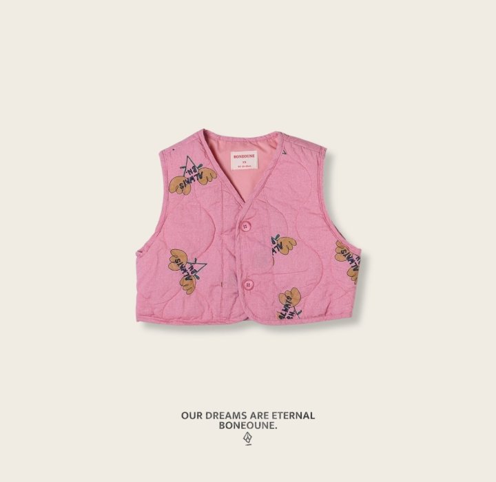 Boneoune - Korean Children Fashion - #childrensboutique - Bright Quilted Crop Vest - 12