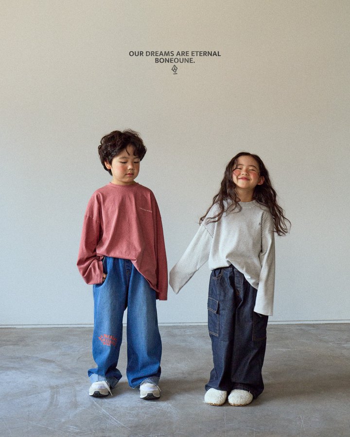 Boneoune - Korean Children Fashion - #childrensboutique - Roll-up Denim Pants - 9
