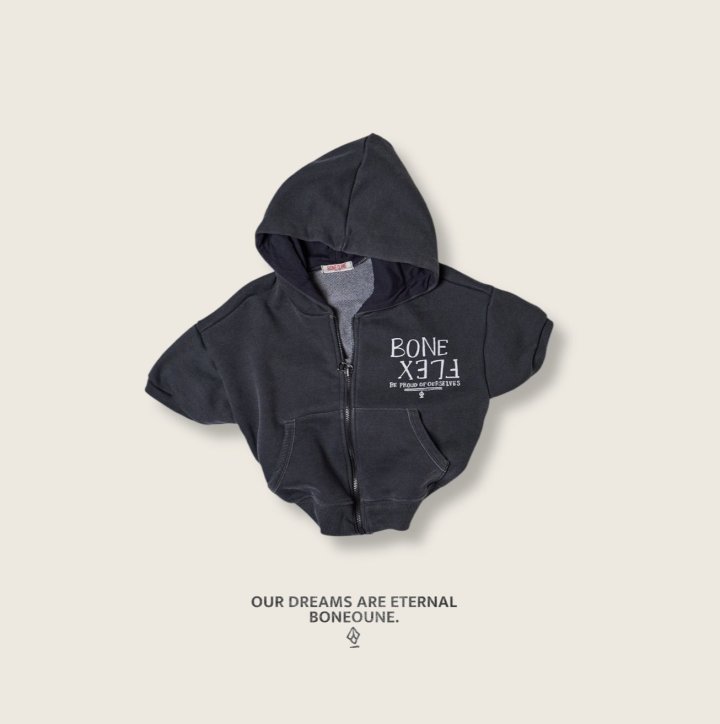 Boneoune - Korean Children Fashion - #childofig - Flex Hoodie Zip-up - 4