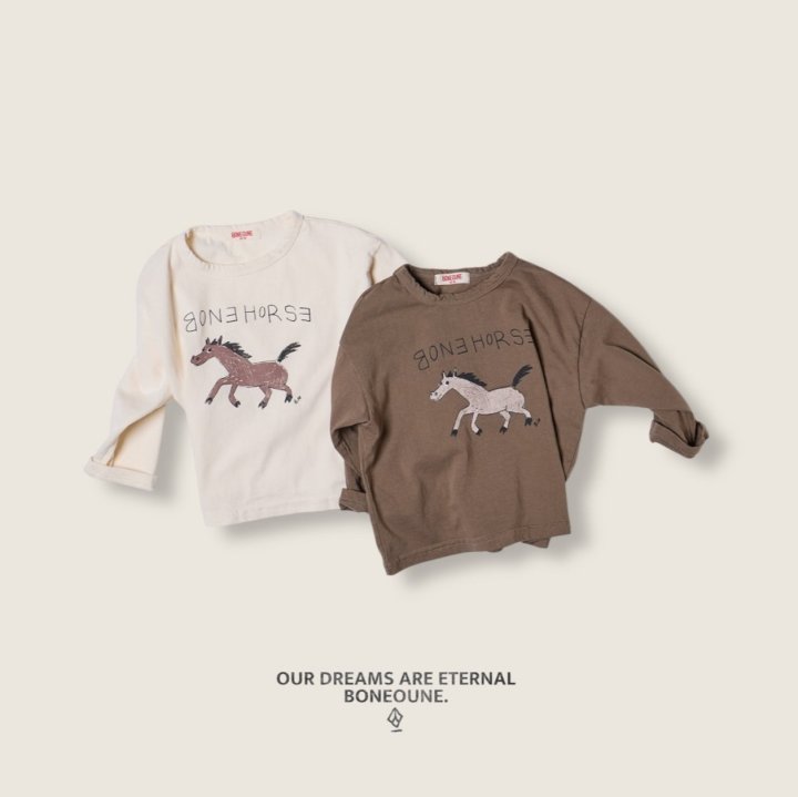 Boneoune - Korean Children Fashion - #childrensboutique - Run Run Horse Single Tee - 5