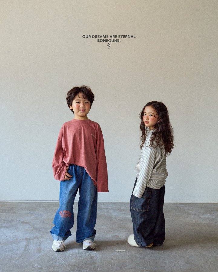 Boneoune - Korean Children Fashion - #designkidswear - Roll-up Denim Pants - 10