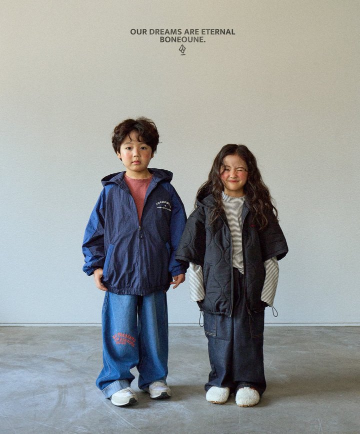 Boneoune - Korean Children Fashion - #designkidswear - Wannabe Hoodie Zip-up (Junior) - 3