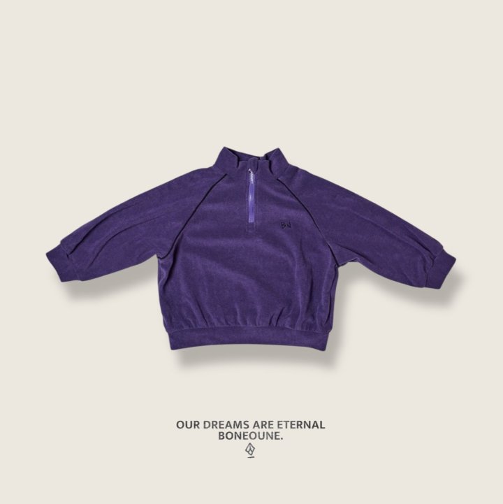 Boneoune - Korean Children Fashion - #childrensboutique - Titan Terry Half Zip-up - 4