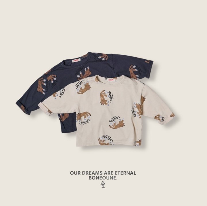 Boneoune - Korean Children Fashion - #designkidswear - Leopard All-over Print Tee - 3