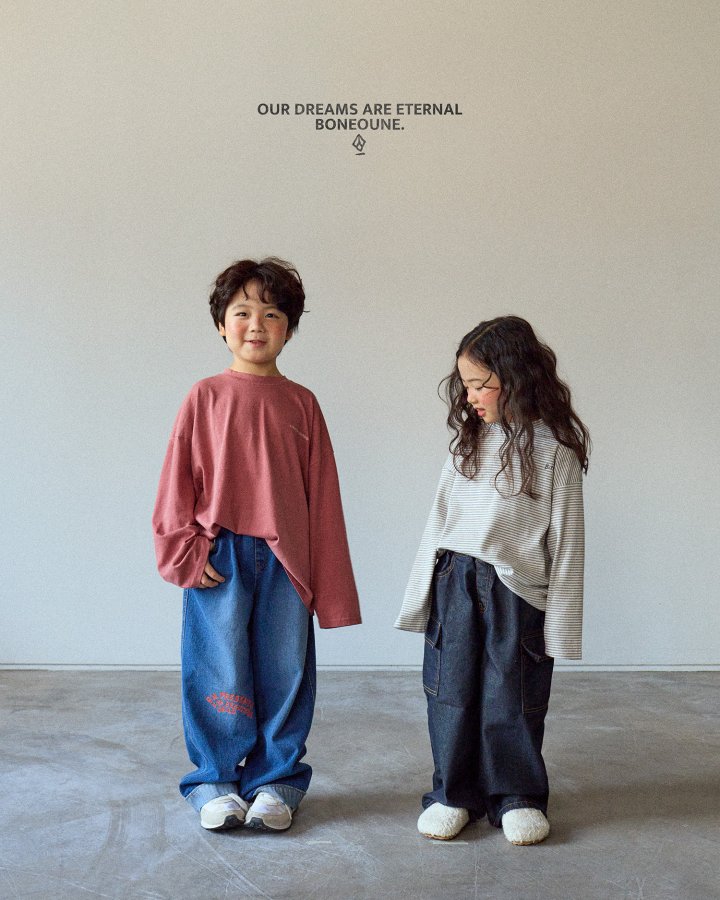 Boneoune - Korean Children Fashion - #discoveringself - Roll-up Denim Pants - 11