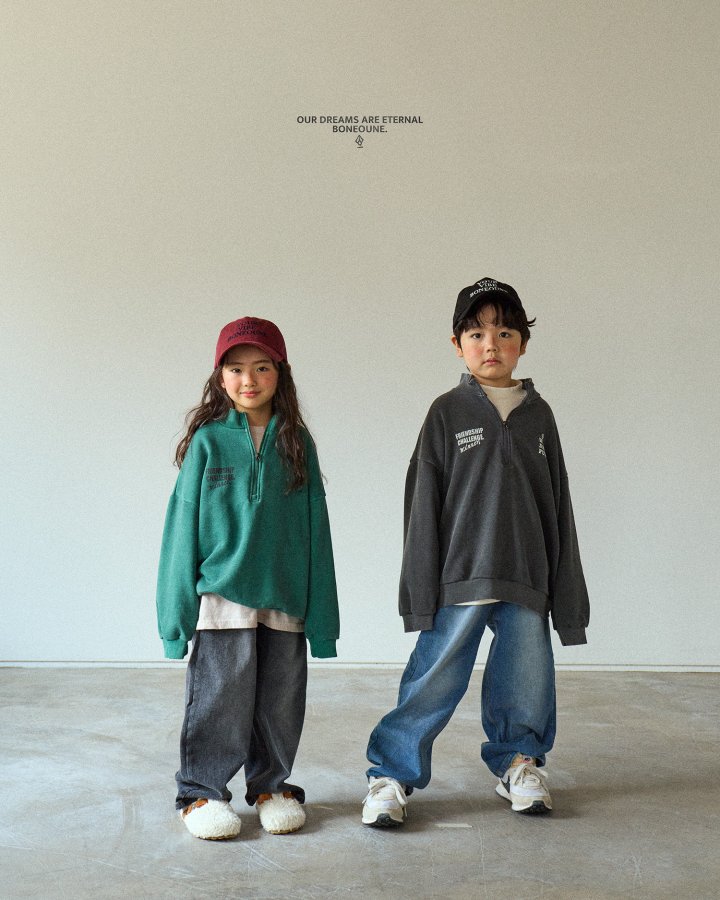 Boneoune - Korean Children Fashion - #discoveringself - Rucker Half Zip-up - 10