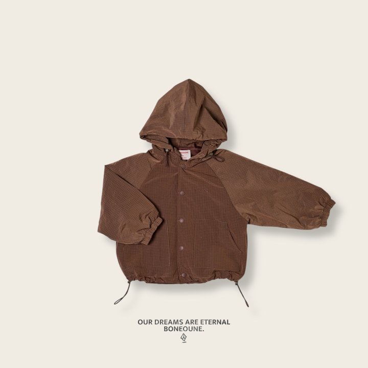 Boneoune - Korean Children Fashion - #discoveringself - Ribbed Hooded Windbreaker (Junior) - 8