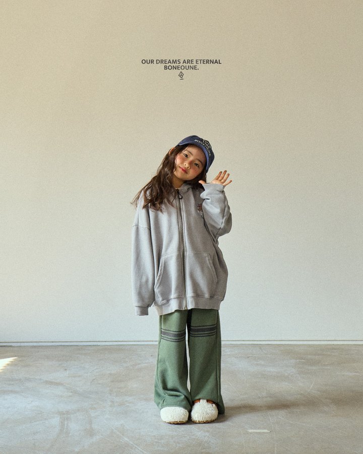Boneoune - Korean Children Fashion - #discoveringself - BONE Hoodie Zip-up - 3