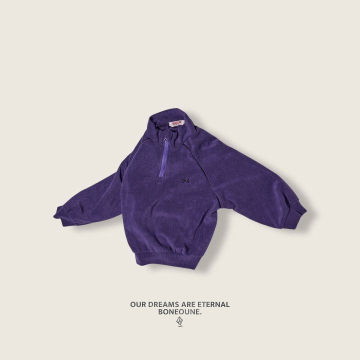Boneoune - Korean Children Fashion - #discoveringself - Titan Terry Half Zip-up - 5