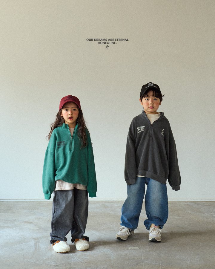 Boneoune - Korean Children Fashion - #fashionkids - Rucker Half Zip-up - 11