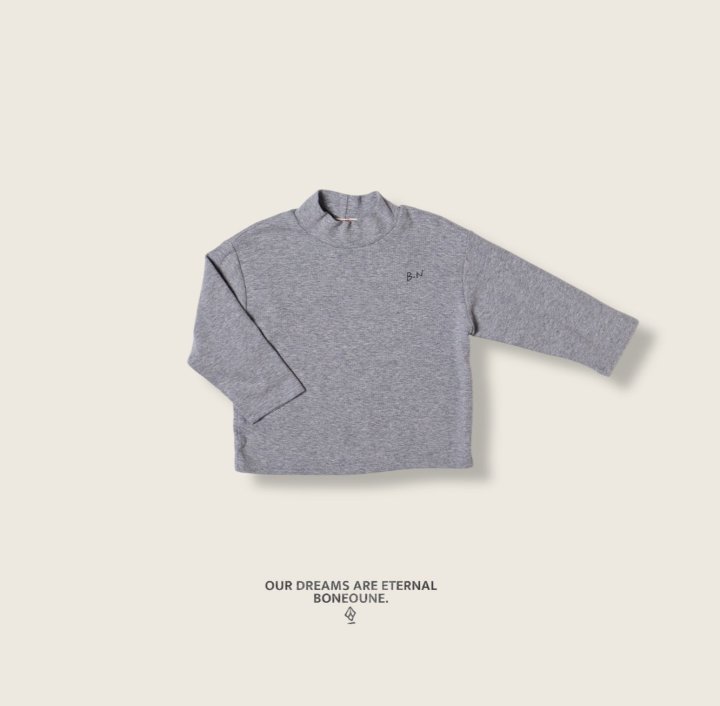 Boneoune - Korean Children Fashion - #fashionkids - Mild Ribbed Mock Neck Tee - 12