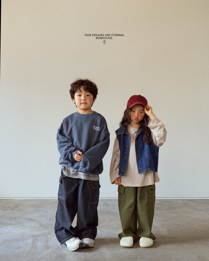 Boneoune - Korean Children Fashion - #fashionkids - Highteen Denim Vest - 10