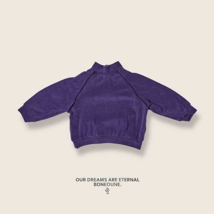 Boneoune - Korean Children Fashion - #fashionkids - Titan Terry Half Zip-up - 6