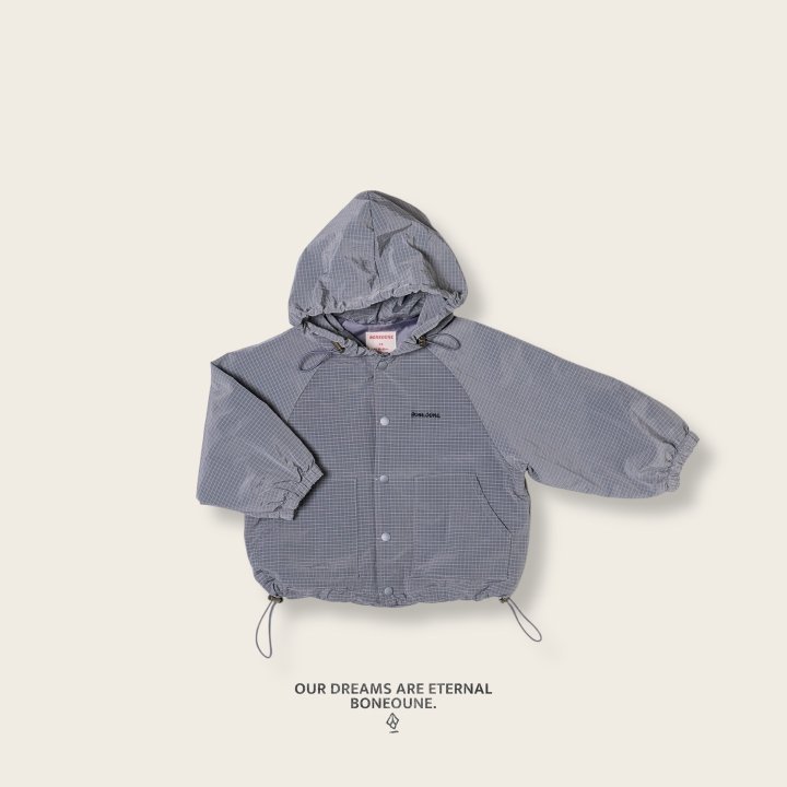 Boneoune - Korean Children Fashion - #kidsshorts - Ribbed Hooded Windbreaker (Junior) - 10