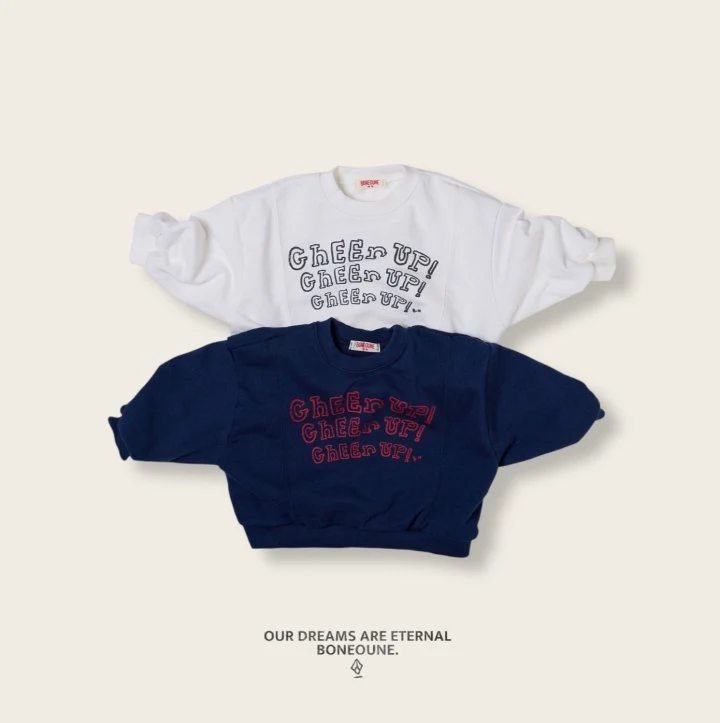 Boneoune - Korean Children Fashion - #kidsshorts - Cheer Up Crop Sweatshirt - 3
