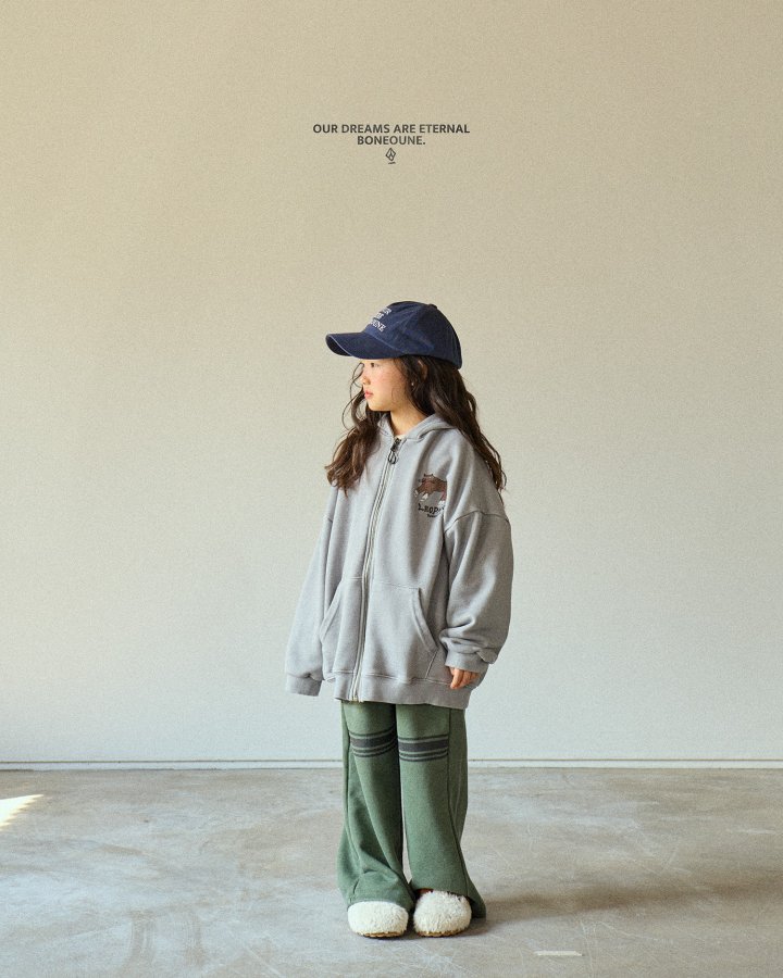 Boneoune - Korean Children Fashion - #kidsshorts - BONE Hoodie Zip-up - 5
