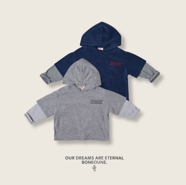 Boneoune - Korean Children Fashion - #kidsshorts - Layered Hoodie - 10