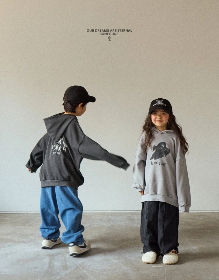 Boneoune - Korean Children Fashion - #kidsshorts - Scary Pig Hoodie - 7