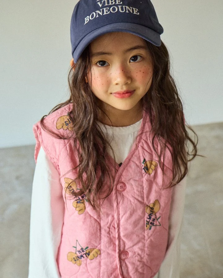 Boneoune - Korean Children Fashion - #kidsstore - Bright Quilted Crop Vest - 3