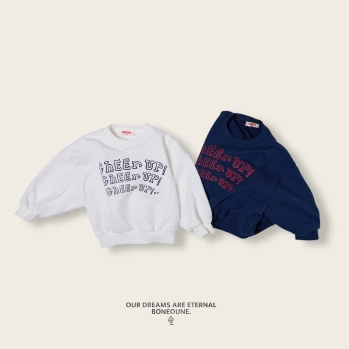 Boneoune - Korean Children Fashion - #kidsshorts - Cheer Up Crop Sweatshirt - 4