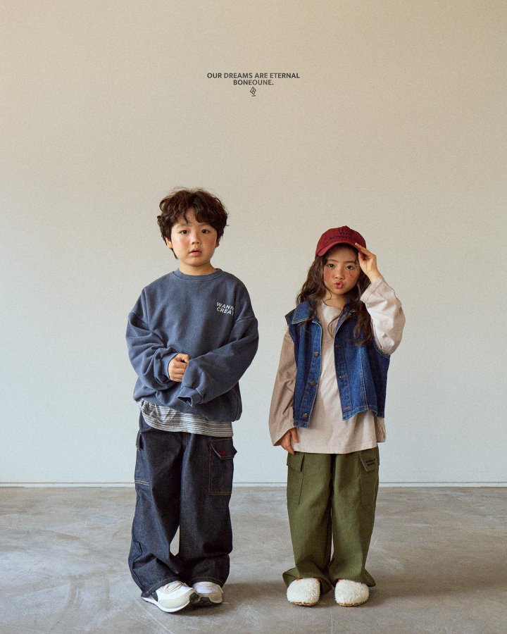 Boneoune - Korean Children Fashion - #kidsstore - Highteen Denim Vest - 12