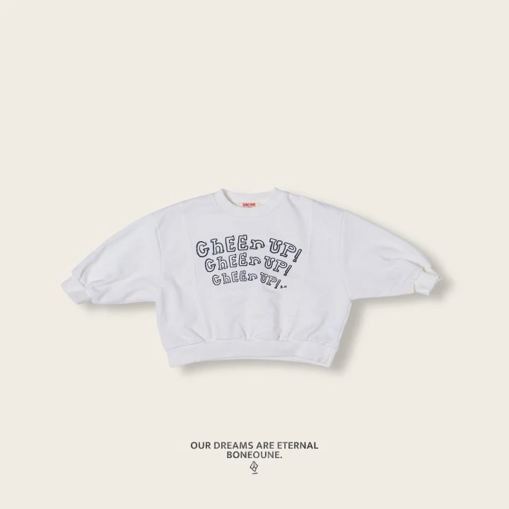 Boneoune - Korean Children Fashion - #kidzfashiontrend - Cheer Up Crop Sweatshirt - 5