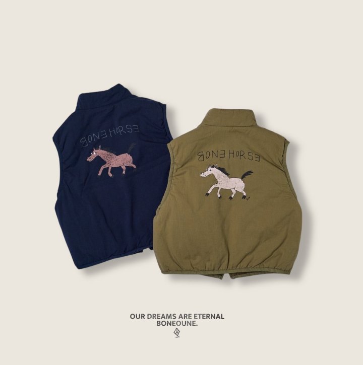 Boneoune - Korean Children Fashion - #kidzfashiontrend - Horse Piping Vest - 3