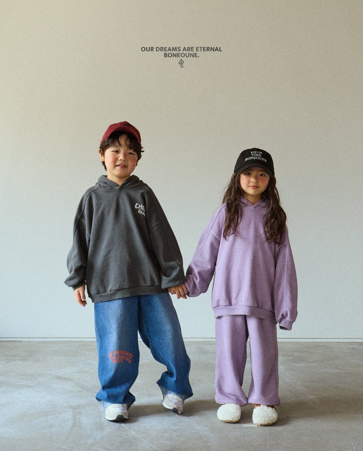Boneoune - Korean Children Fashion - #kidzfashiontrend - Pig Up Jogger Pants - 3