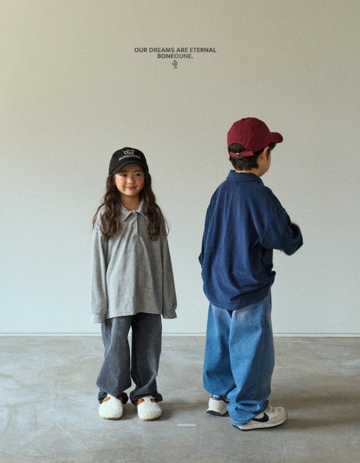 Boneoune - Korean Children Fashion - #littlefashionista - Terry Collar Tee - 7