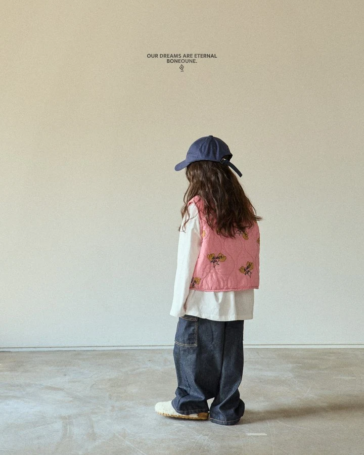 Boneoune - Korean Children Fashion - #littlefashionista - Bright Quilted Crop Vest - 6