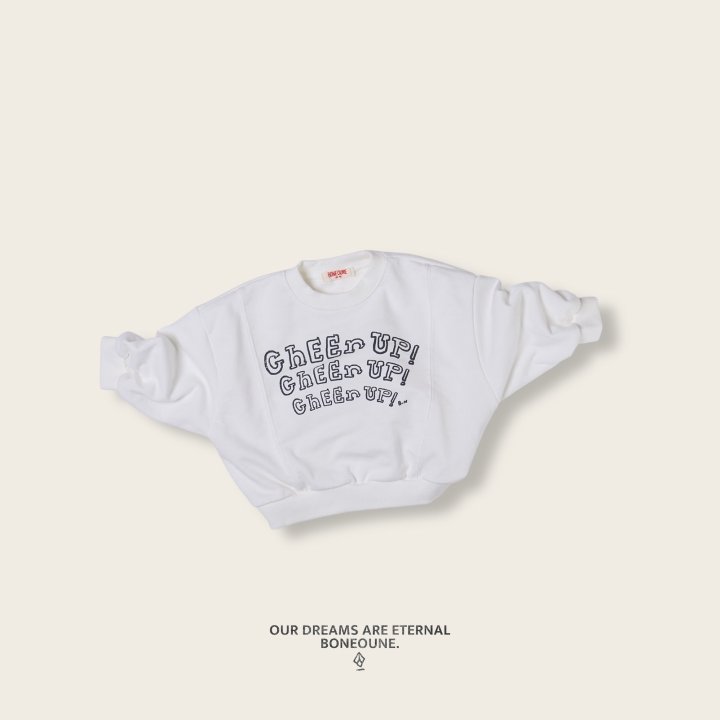 Boneoune - Korean Children Fashion - #littlefashionista - Cheer Up Crop Sweatshirt - 7