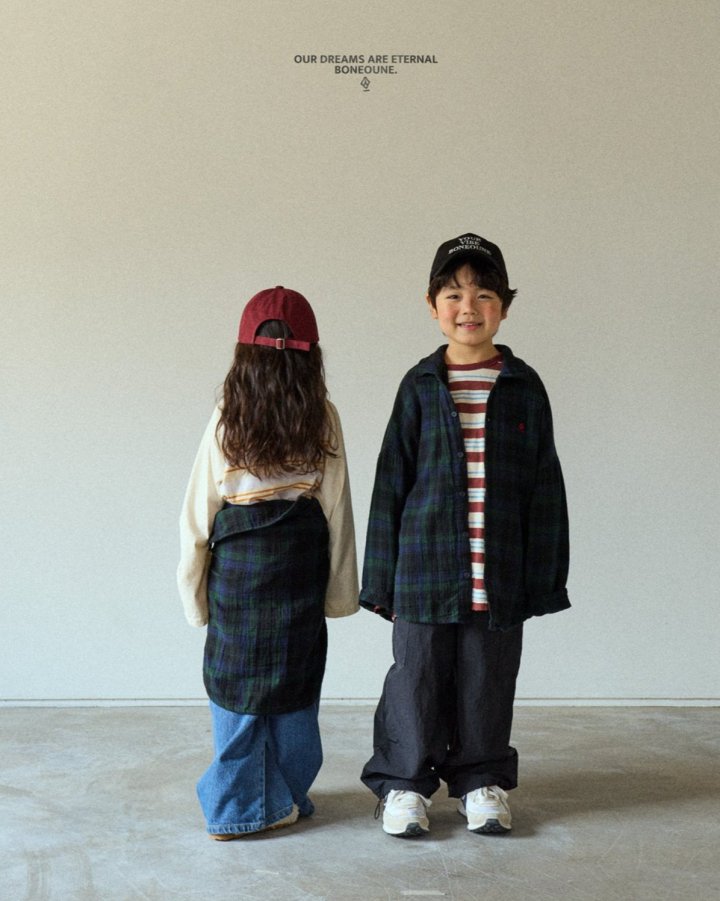 Boneoune - Korean Children Fashion - #Kfashion4kids - Bestie Check Shirt - 4
