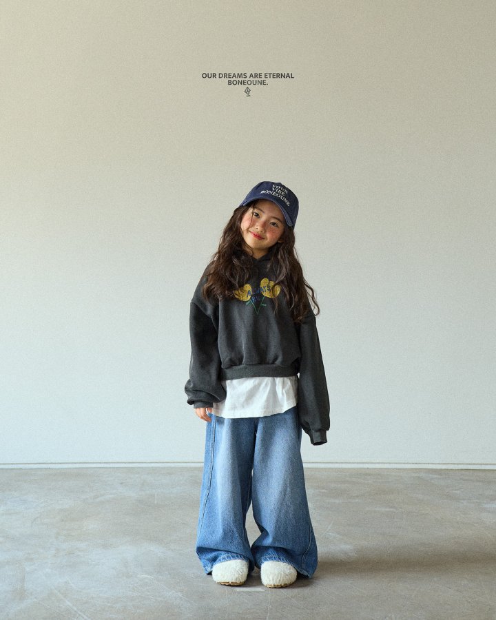 Boneoune - Korean Children Fashion - #littlefashionista - BOBO Wide Denim Pants - 6