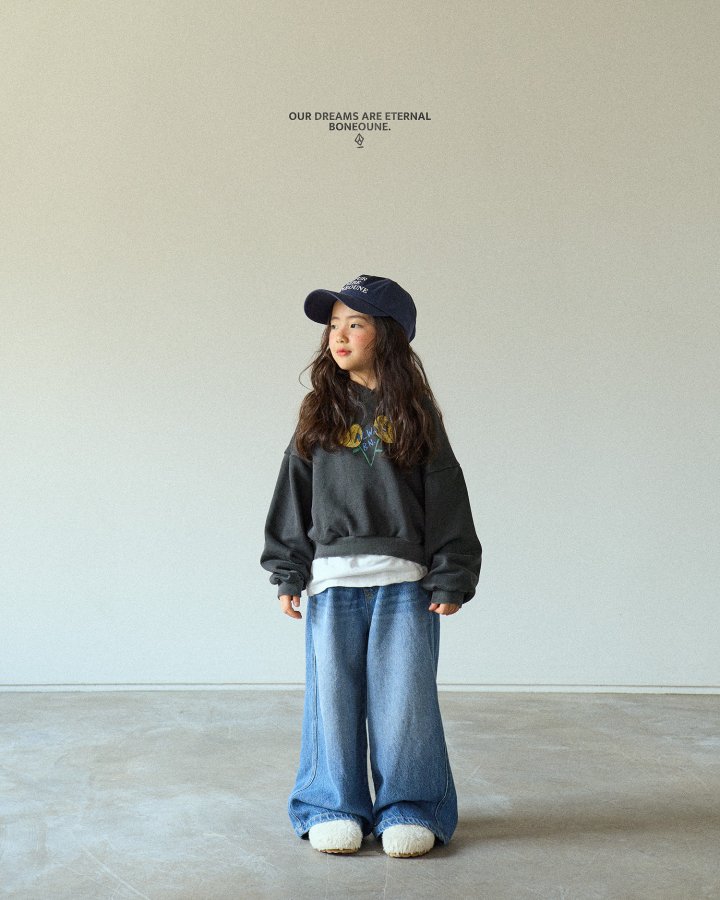 Boneoune - Korean Children Fashion - #Kfashion4kids - Yellow Flower Crop Hoodie - 4