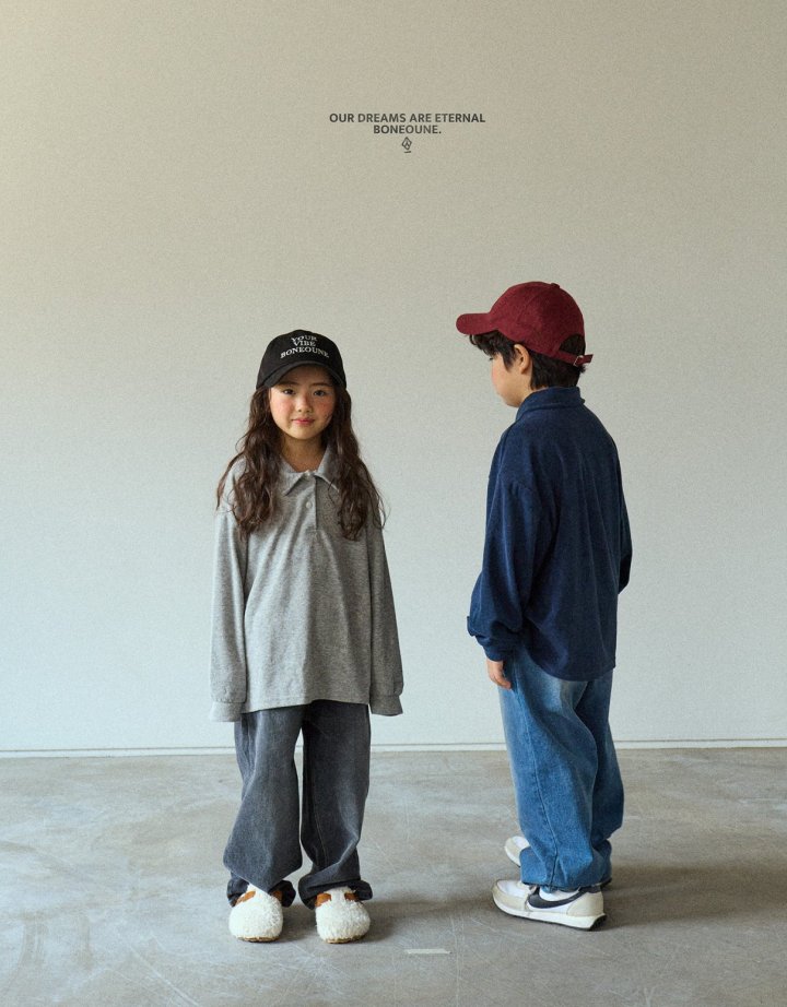 Boneoune - Korean Children Fashion - #magicofchildhood - Terry Collar Tee - 8