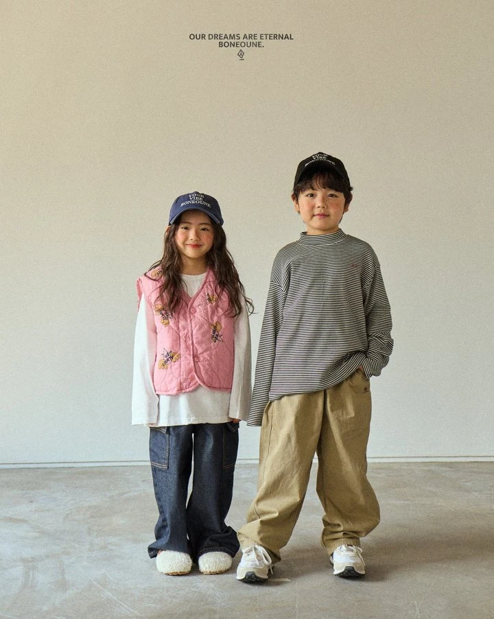 Boneoune - Korean Children Fashion - #magicofchildhood - Bright Quilted Crop Vest - 7