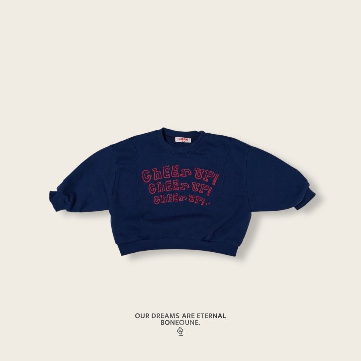 Boneoune - Korean Children Fashion - #magicofchildhood - Cheer Up Crop Sweatshirt - 8