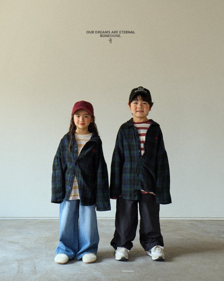 Boneoune - Korean Children Fashion - #magicofchildhood - Bestie Check Shirt - 5