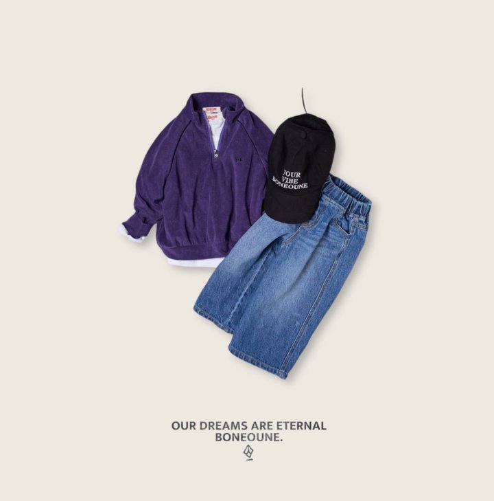 Boneoune - Korean Children Fashion - #magicofchildhood - Titan Terry Half Zip-up - 12