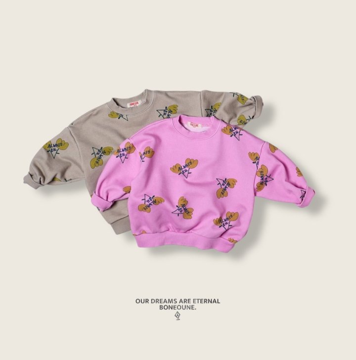 Boneoune - Korean Children Fashion - #magicofchildhood - Always Flower Sweatshirt - 10